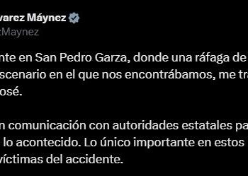 NUEVO LEÓN: DESPLOME DE TEMPLETE EN EVENTO DEL CANDIDATO ÁLVAREZ MÁYNEZ, CAUSA AL MENOS 5 MUERTOS