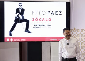 ANUNCIA MARTÍ BATRES CONCIERTO GRATUITO DE FITO PÁEZ EN EL ZÓCALO