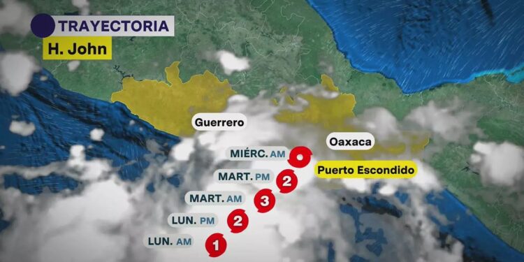 ALERTA MÁXIMA: SE APROXIMA HURACÁN CATEGORÍA 3, IMPACTARÁ COSTAS DE GUERRERO Y OAXACA