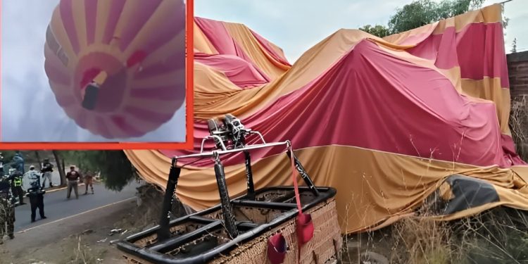 CAE GLOBO AEROSTÁTICO CON TRIPULANTES A BORDO EN PIRÁMIDES TEOTIHUACÁN (Video)