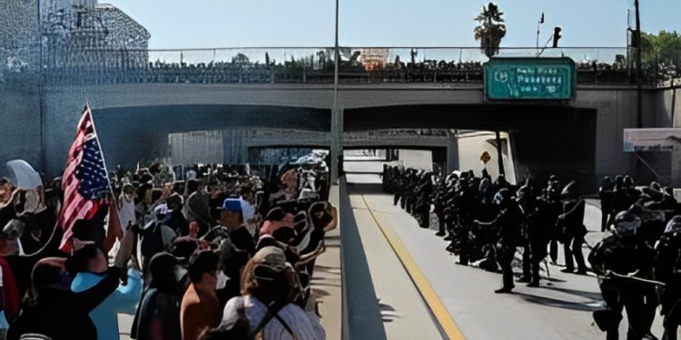 ACUSAN A INFILTRADOS EN PROTESTAS CONTRA REDADAS EN LOS ÁNGELES