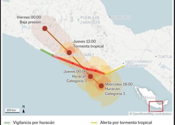 HURACÁN ERICK EVOLUCIONA A CICLÓN CATEGORÍA 3, CERCA A PUERTO ÁNGEL