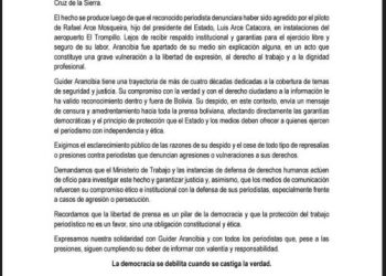 BOLIVIA: EL EUFEMISMO DE LA LIBERTAD DE PRENSA Y LOS INTERESES DE LOS PROPIETARIOS DE MEDIOS.