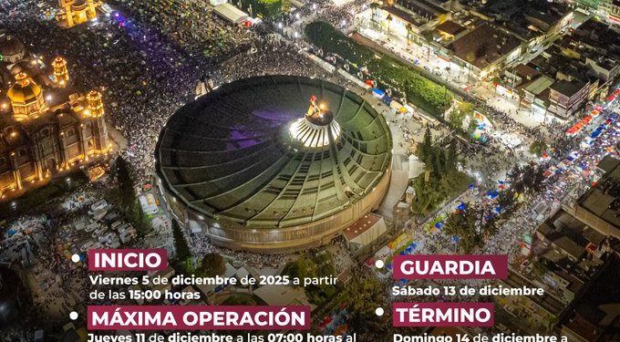 CELEBRACIÓN VIRGEN DE GUADALUPE: CIERRES VIALES Y AFECTACIÓN DEL TRANSPORTE PÚBLICO