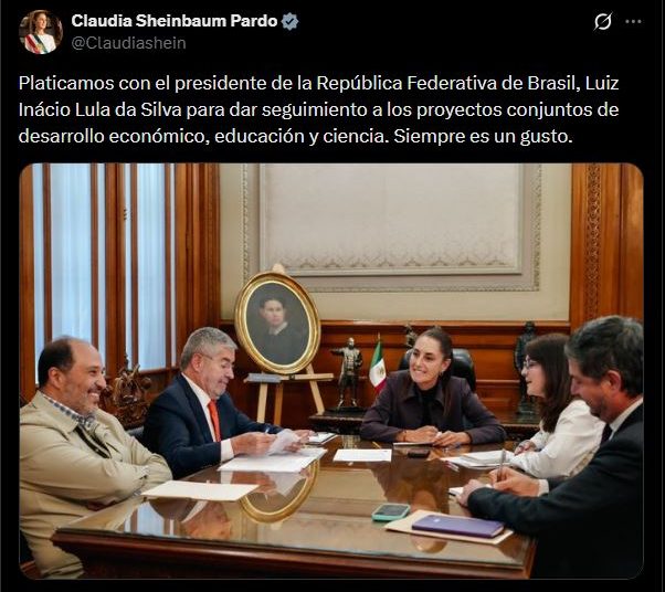 BRASIL Y MÉXICO DIALOGAN SOBRE PROYECTOS ECONÓMICOS Y ACUERDAN PRÓXIMA VISITA