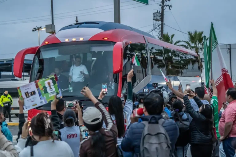 MUNDIAL 2026: IRÁN, LLEGÓ A SU BASE EN TIJUANA (MÉXICO)